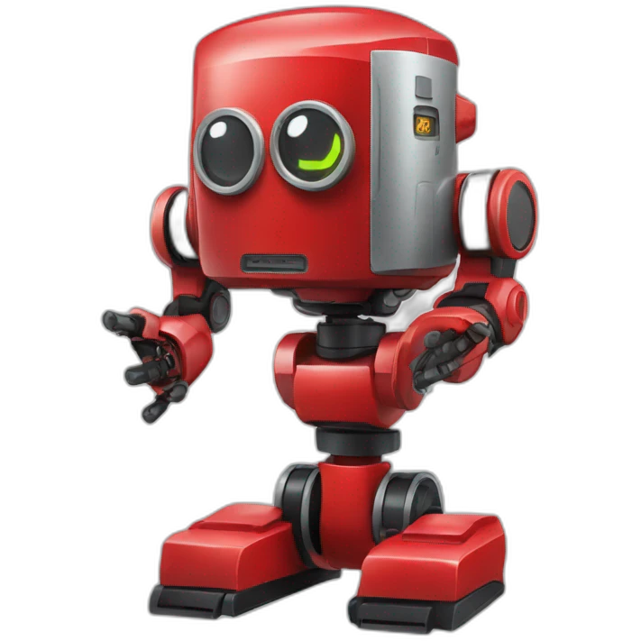 Warning Robot Red With Clock emoji