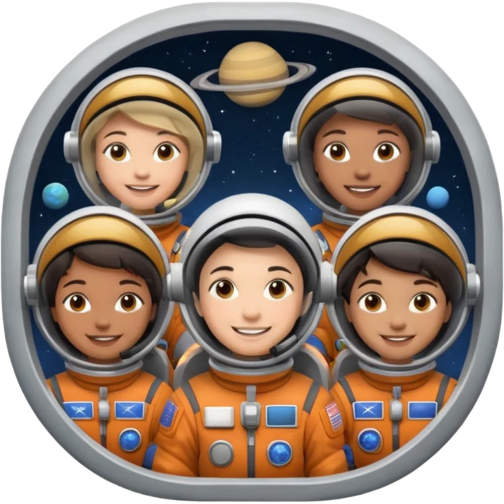 Space Station Crew, in space station emoji