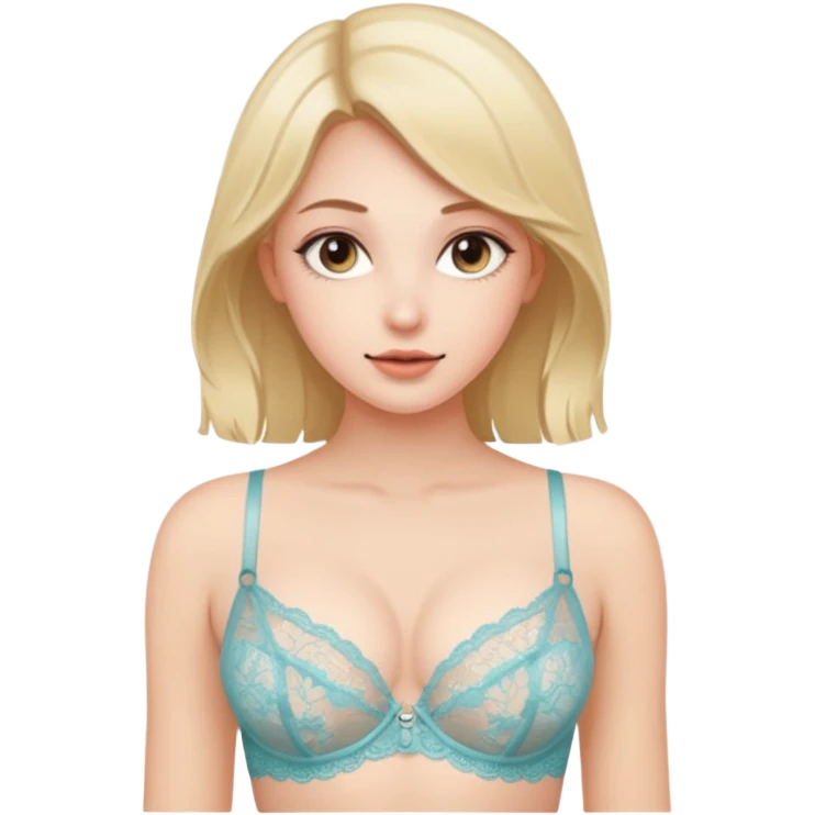 Girls with see through bra emoji