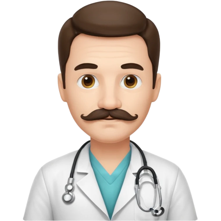 doctor with mustache emoji