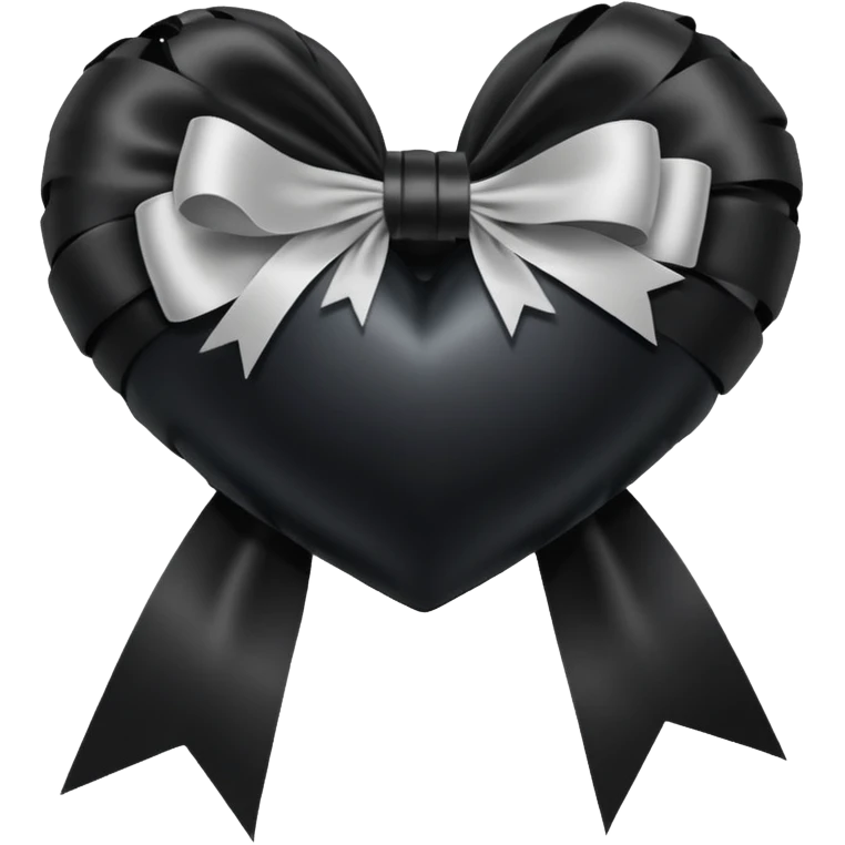 Black heart with ribbon emoji