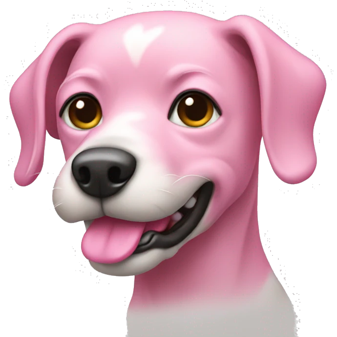 dog with pink pow emoji