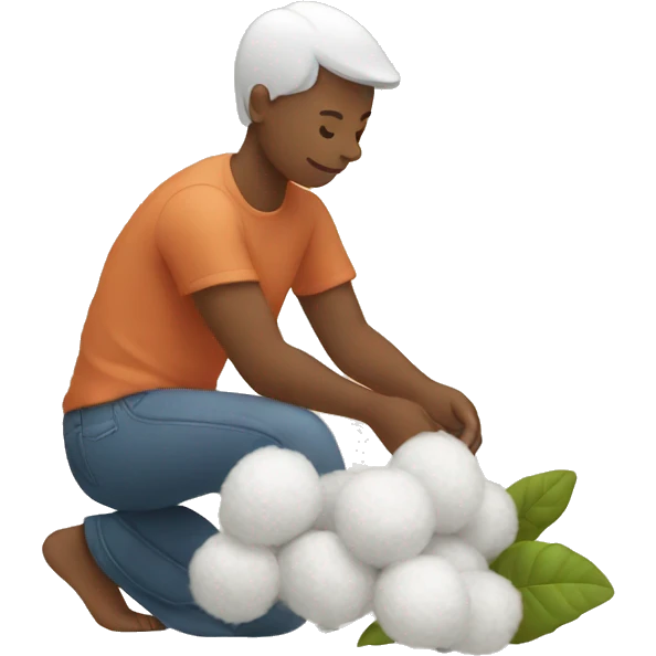 Person picking cotton emoji