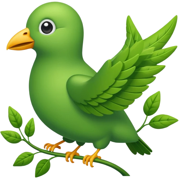 Plant in a Shape of a bird flying emoji