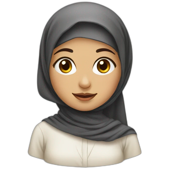Emirati girl with headscarf  emoji