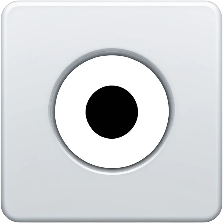 White rotated square (45°) with a centered square hole, solid bright blue background, flat vector style, no text, no shadow, 512x512 PNG. emoji