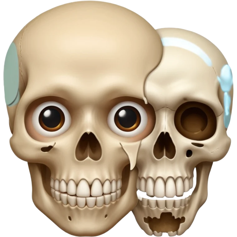A skull and a shocked in one emoji