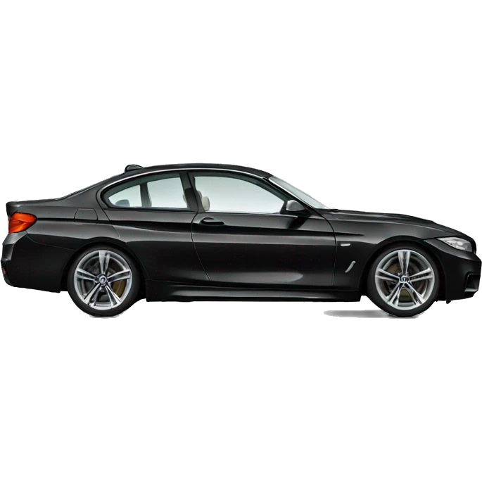 modern Black BMW Car from the Side emoji
