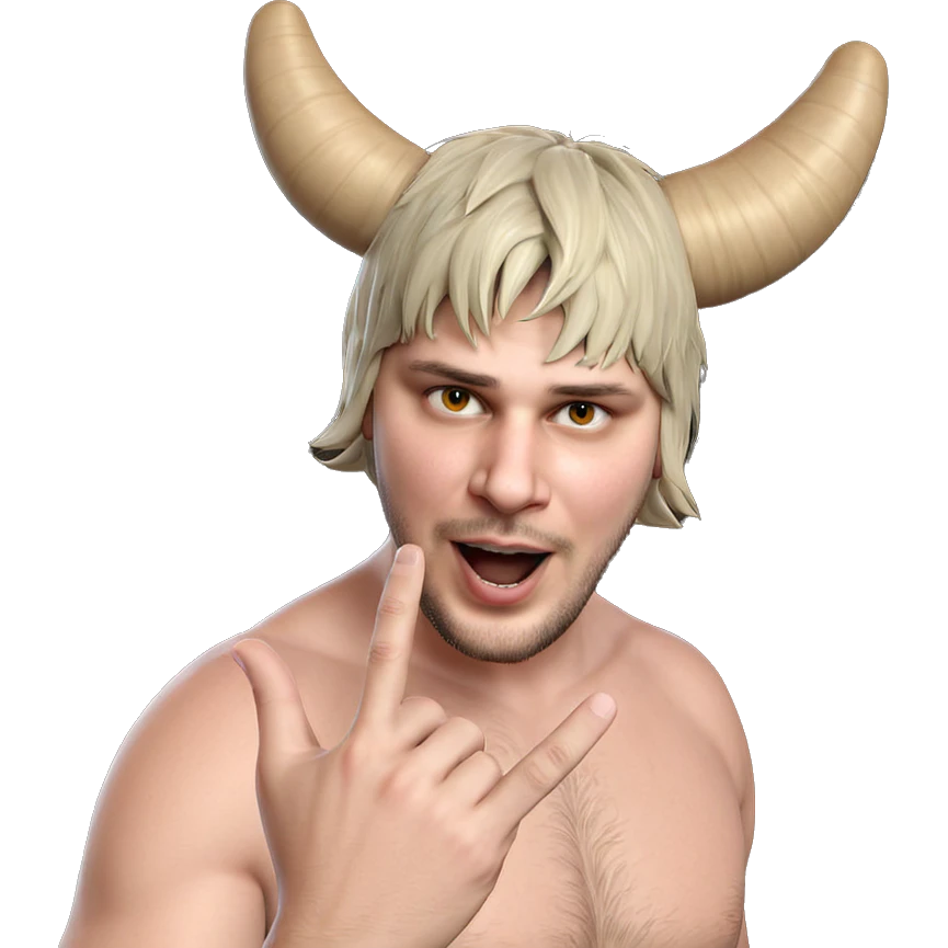 bearded boy with horns emoji