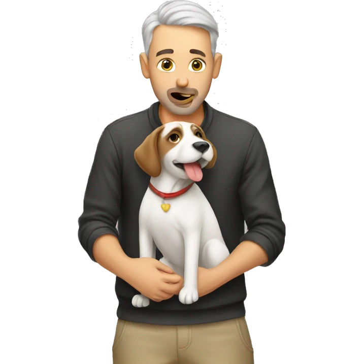 man kissing pet emoji