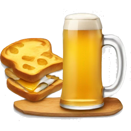 beer bottle and breakfast on a plate emoji