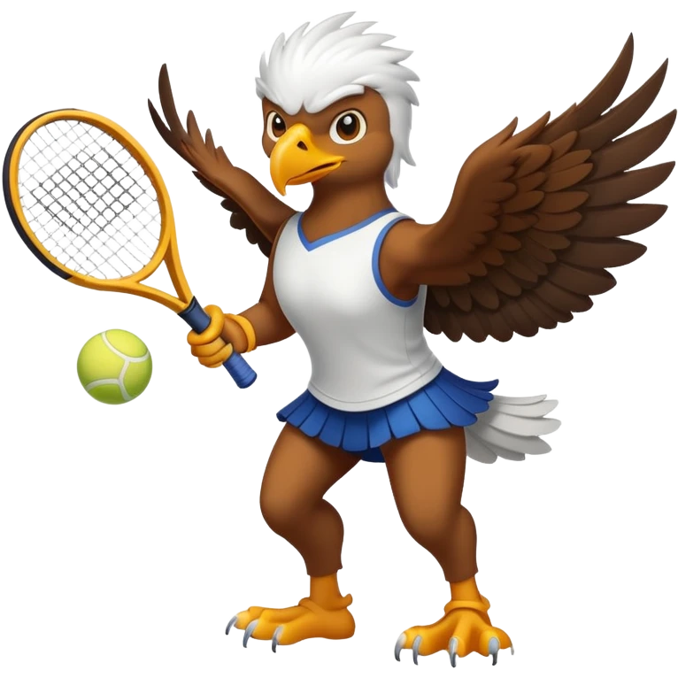 Eagle playing tennis emoji
