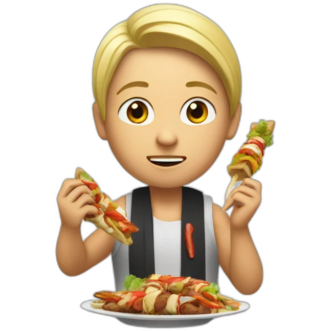 Haaland eating kebab emoji