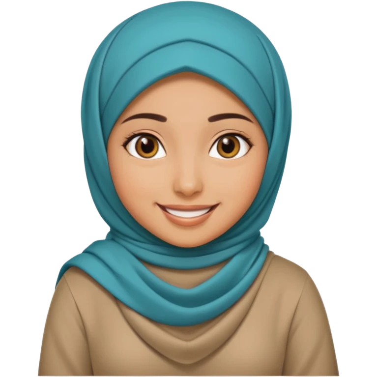 arab GIRL with hijab half body to belt emoji