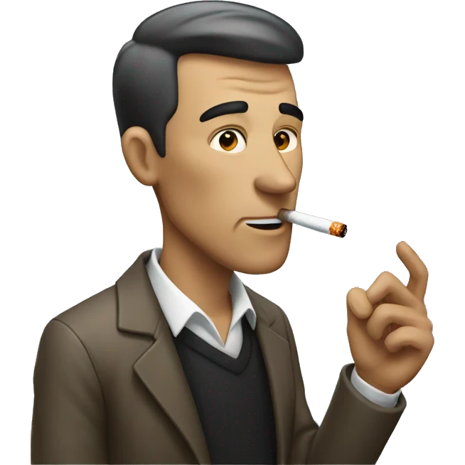 A man smoking a cigarette  emoji