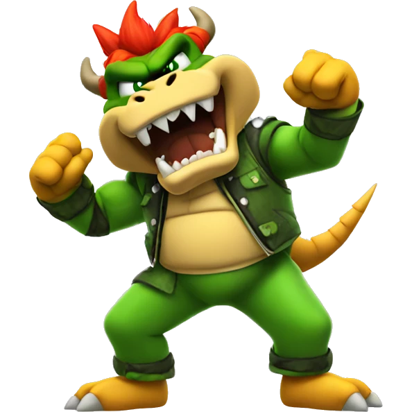 bowser dab dance emoji