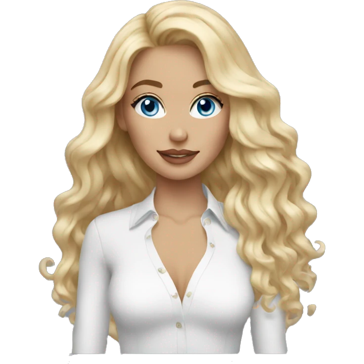 blue eyes woman blonde beach waves emoji