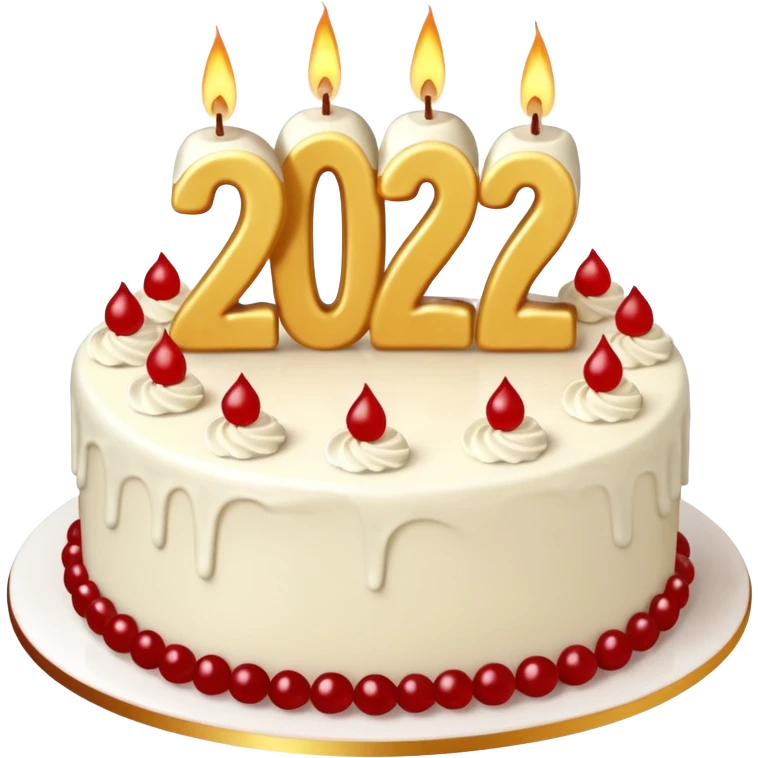 A festive New Year cake with lit candles shaped as the number 2026,
warm lighting, celebratory atmosphere,
soft background, high quality, clean composition emoji