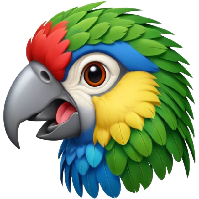 Орущий попугай emoji