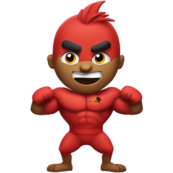 Cardinal flexing muscles emoji