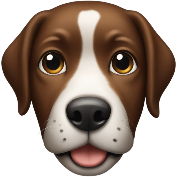 black and brown dog head emoji