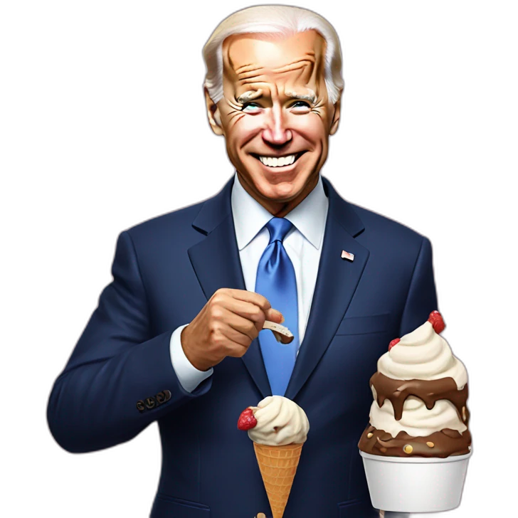 Joe Biden is ice cream  emoji