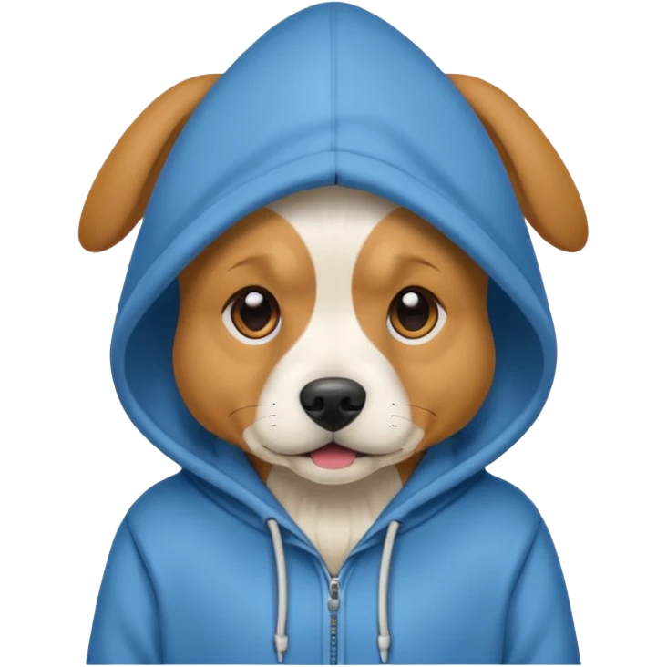 Dog with a hoodie emoji