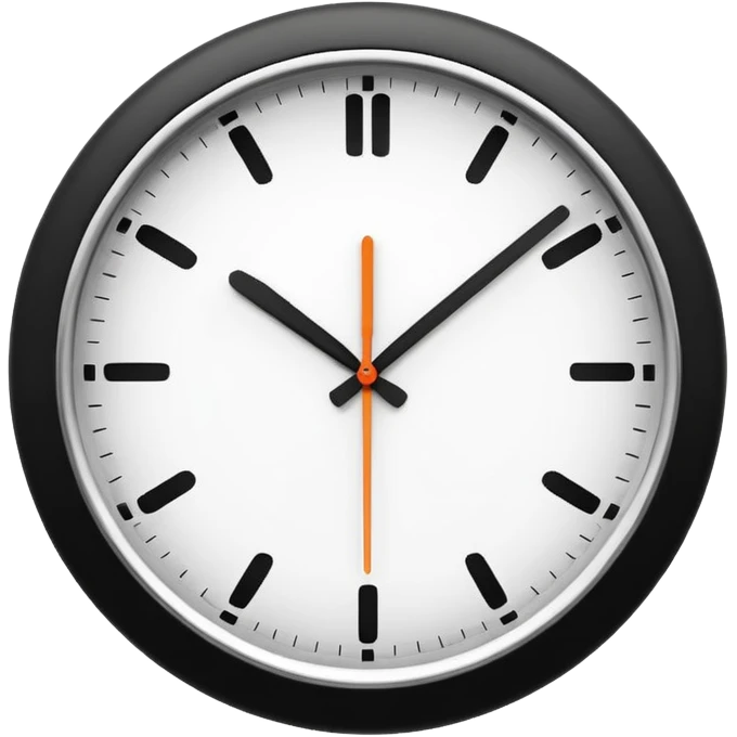 make Clock without numbers  emoji