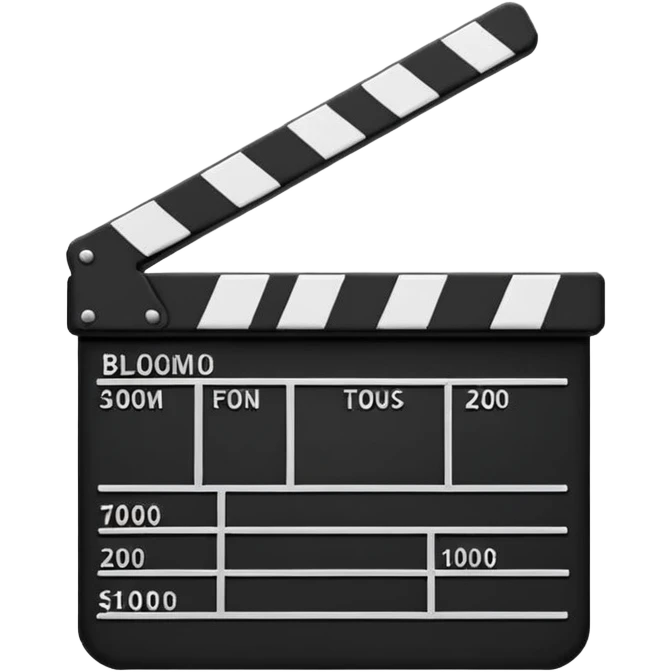 create a film clapper board, do not include any text emoji