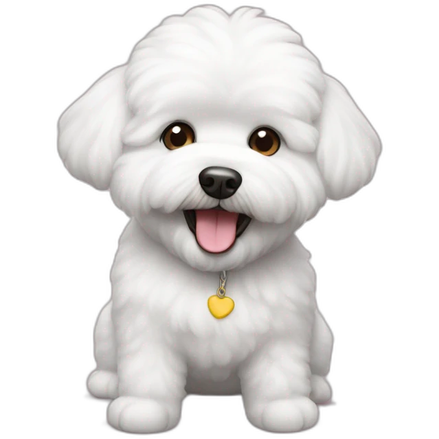 bichon frise happy emoji