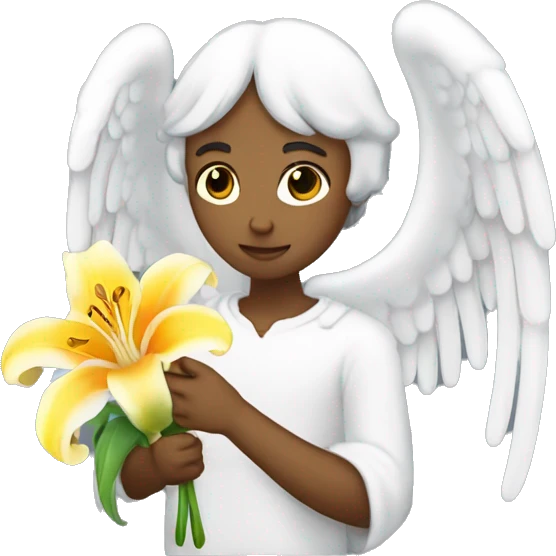 Archangel Gabriel holding lily emoji