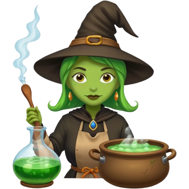 green witch cooking potion emoji