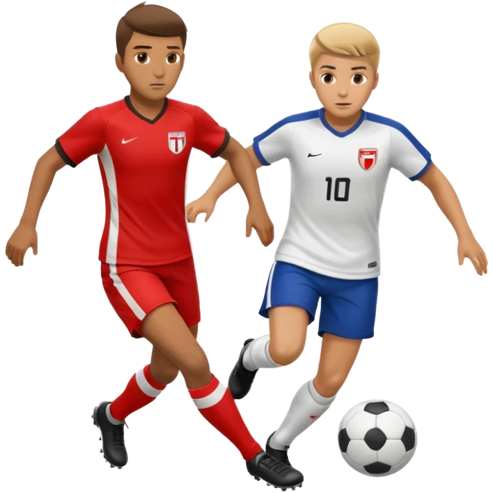 a player Defending against a player  in soccer  emoji