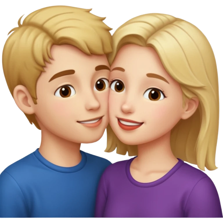 Boy and girl kissing  emoji