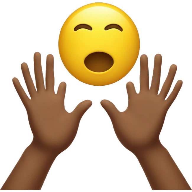 a yellow emoji face holding his hands open for dua emoji