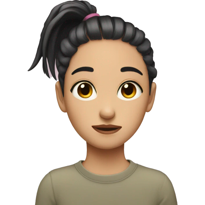Lofi beats girl ponytail emoji