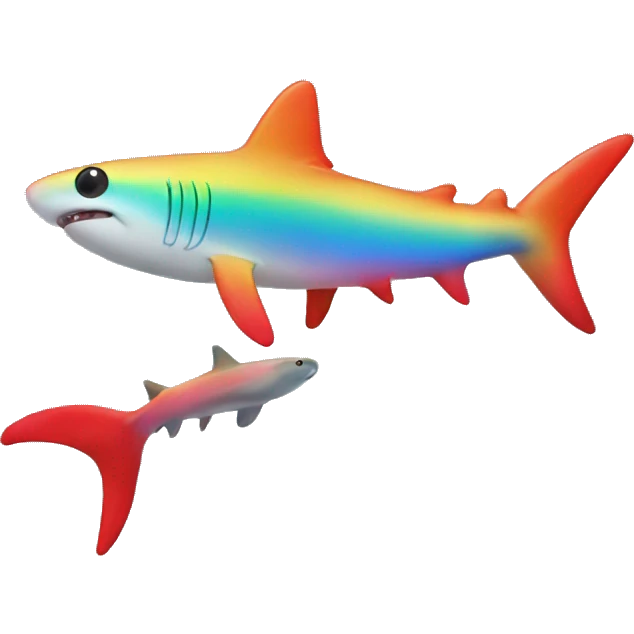 Rainbow shark  emoji