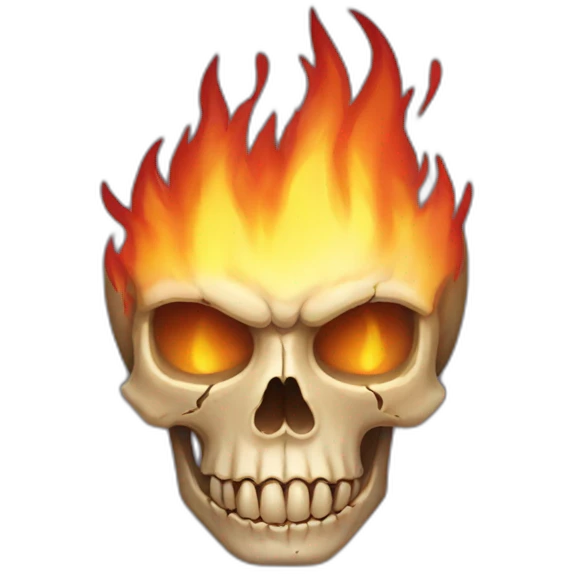 Skull fire emoji