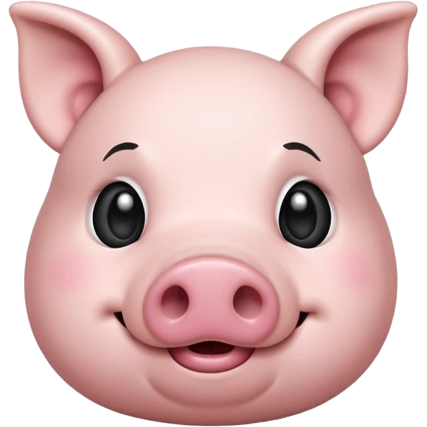 cute pig with white and black patches emoji