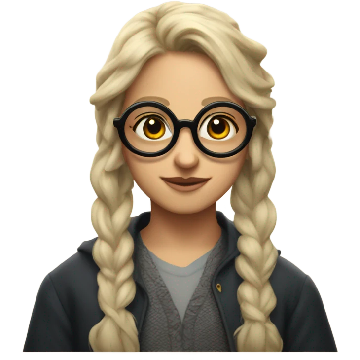 Luna in Harry potter, wearing Anti-demon glasses emoji