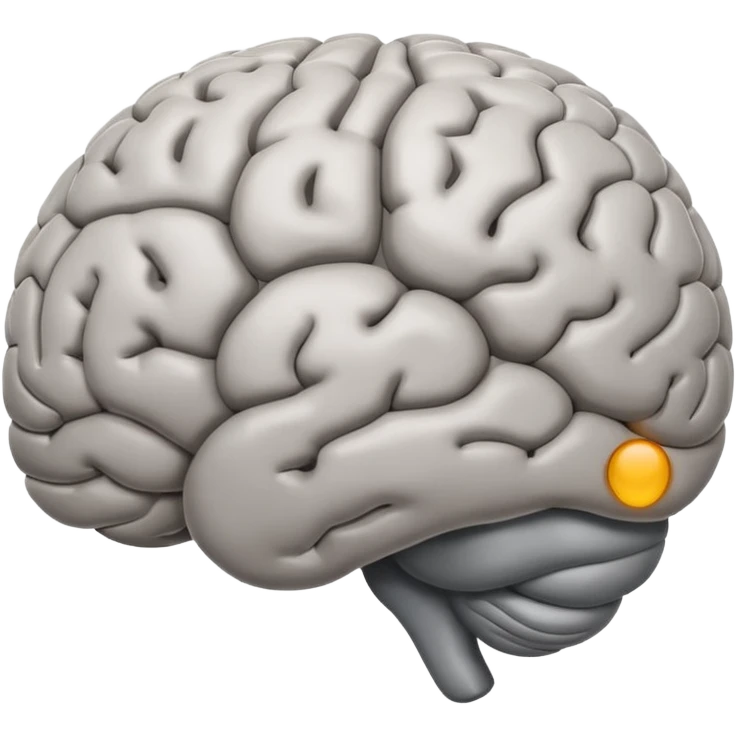 A relaxed brain  emoji