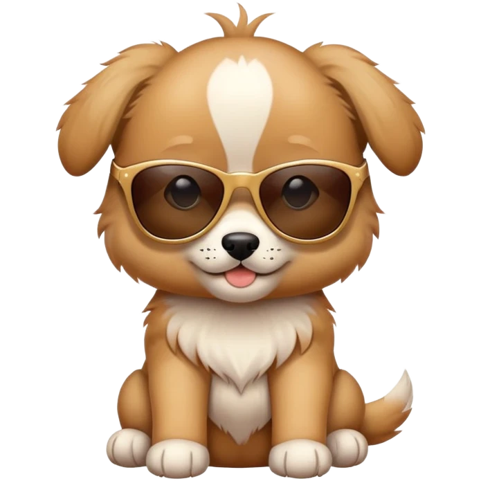 puppy wearing sunglasses emoji