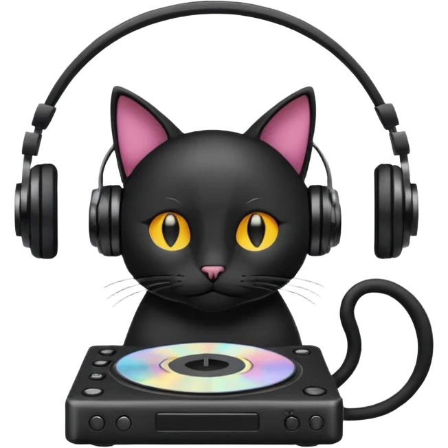 🐈‍⬛💿🎵 emoji