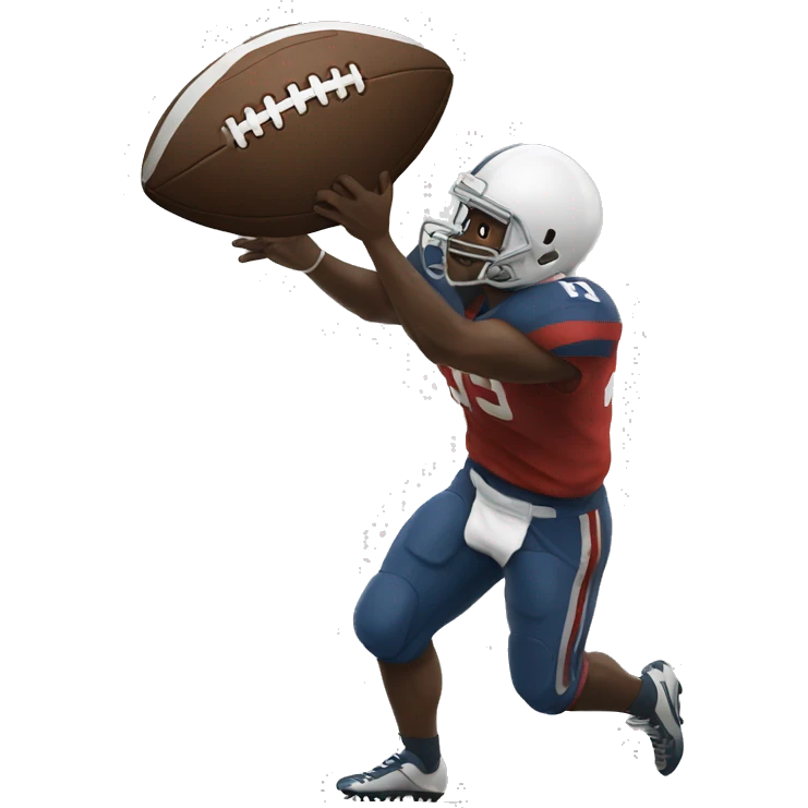 Football hits a man emoji