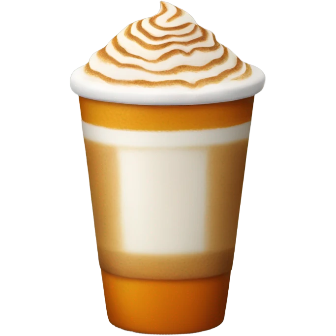 Realistic pumpkin latte emoji