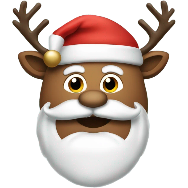 santa and his reindeer emoji