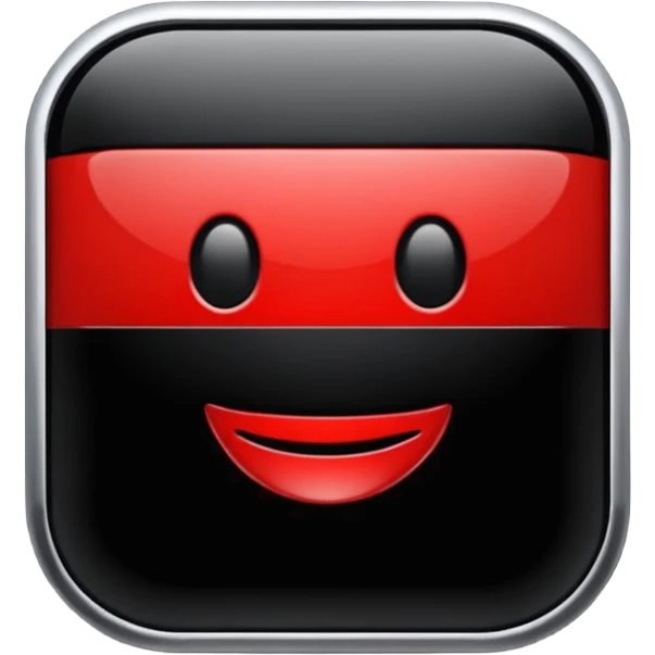 black and red website Icon emoji