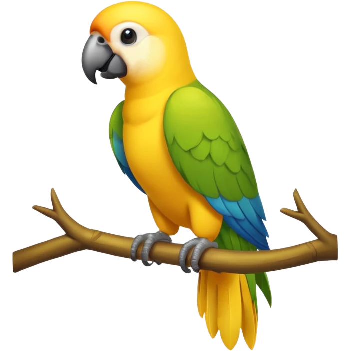 a simple yellow parrot only emoji