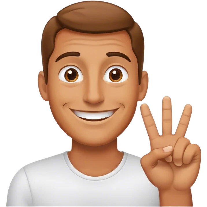 The man show medium finger emoji