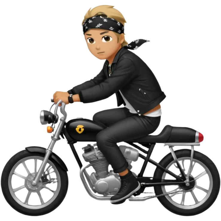 A Bosozoku guy is riding his bike emoji